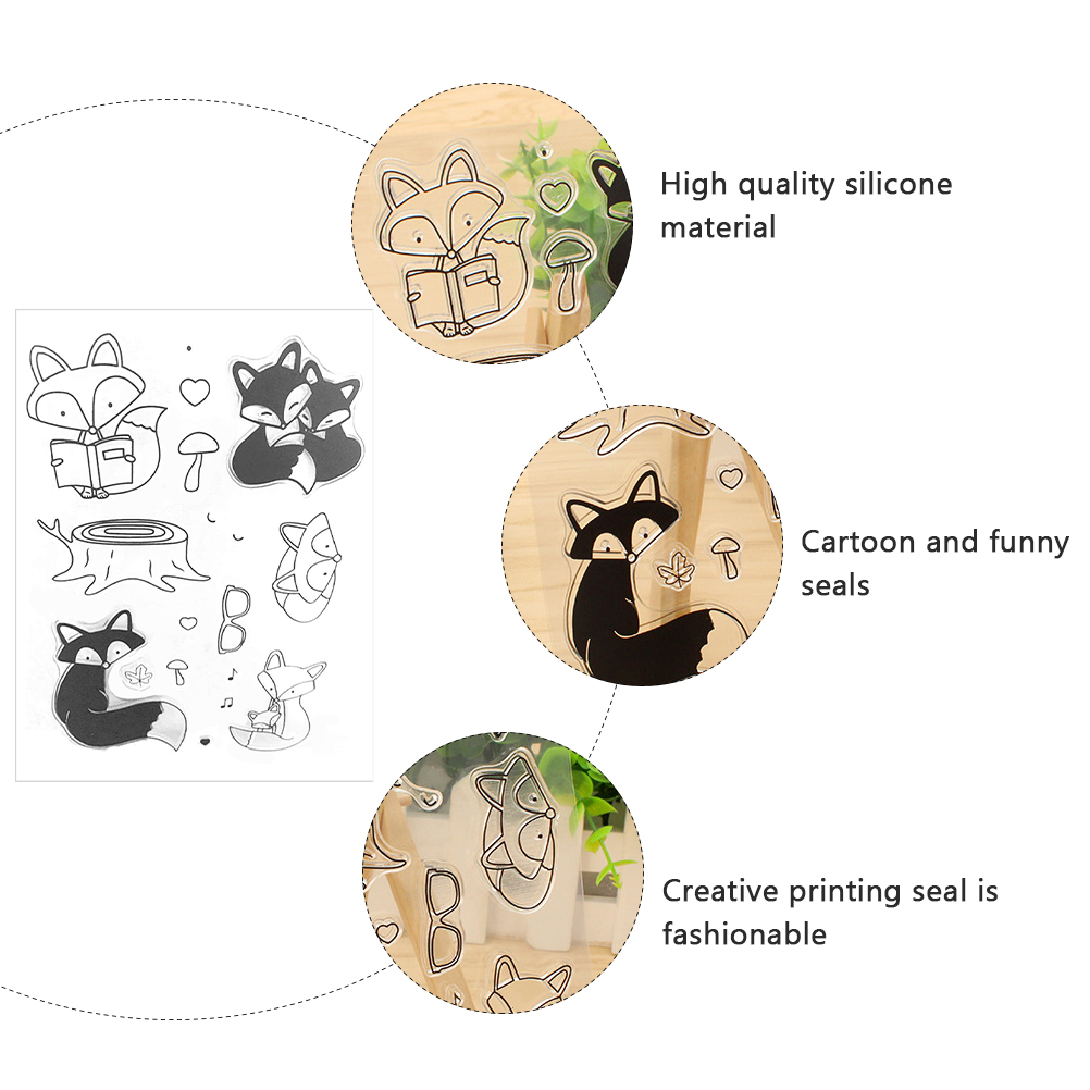 Cartoon Animal Clear Silicone Stamps for Cards Making DIY Scrapbooking Decor